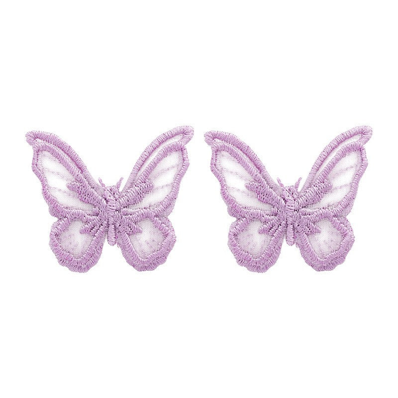 Women's Purple Simple Flower Earrings