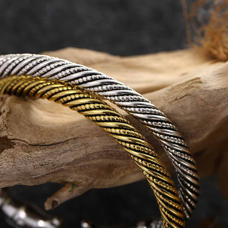 Animal Head Vintage Steel Wire Twisted Adjustable Bracelet