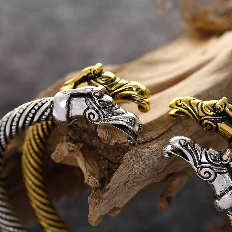 Animal Head Vintage Steel Wire Twisted Adjustable Bracelet