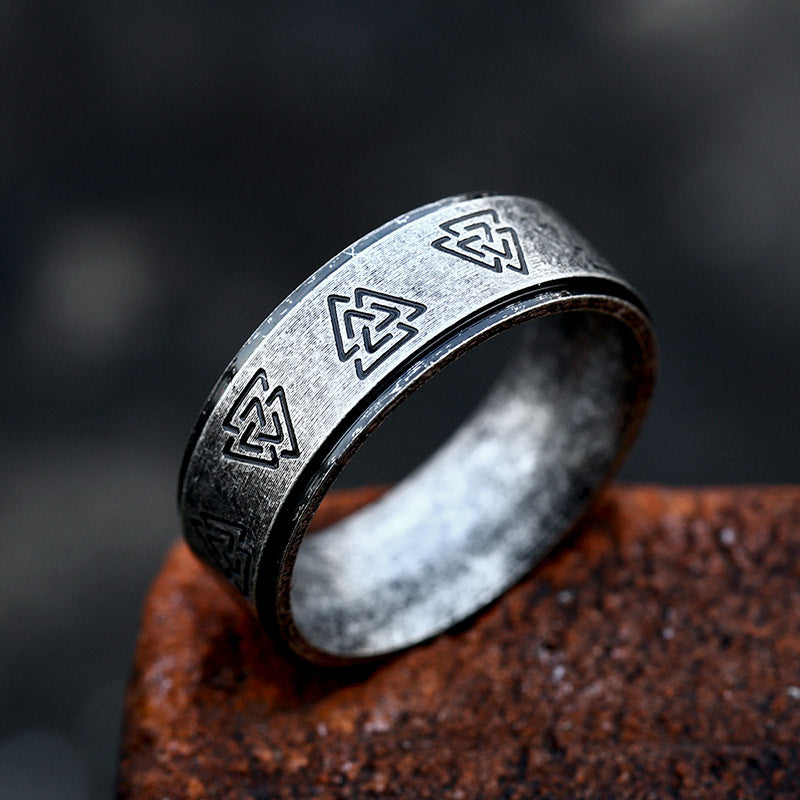 Korean Simple Vintage Stainless Steel Ring