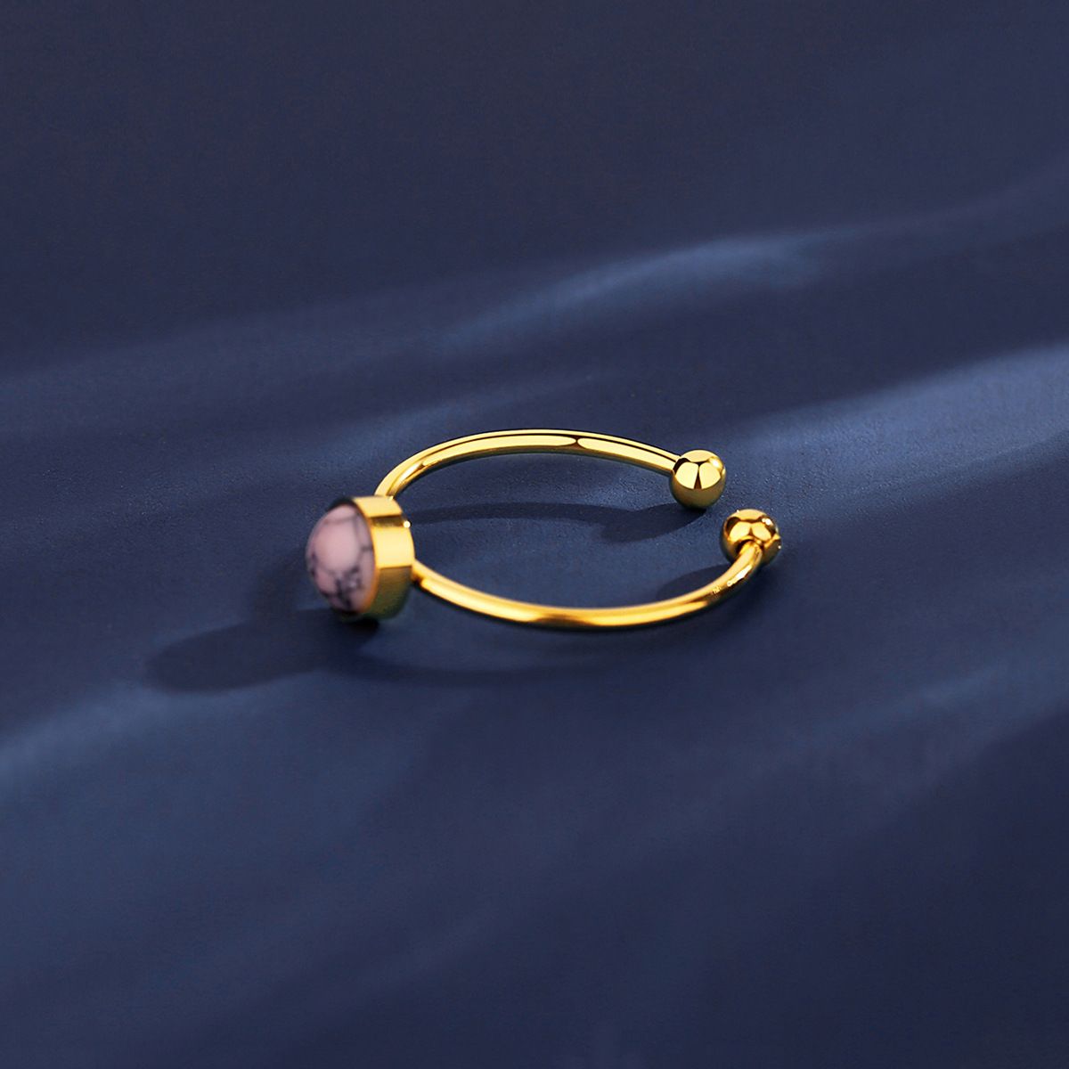 Simple And Creative Turquoise Women's Ring Personalized Round