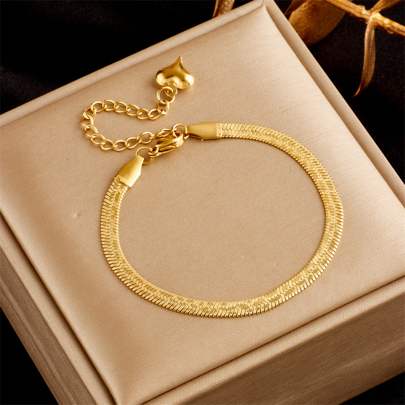 Simple Design Stainless Steel Pull Out Adjustable Bracelet G