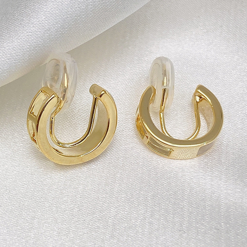 High-grade Simple Fritillaria Circle Earrings