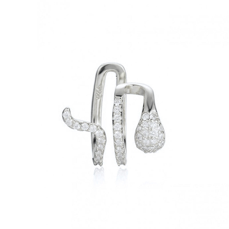 Double Layer 18k Earrings Inlaid With Zircon