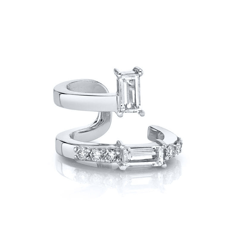 Double Layer 18k Earrings Inlaid With Zircon