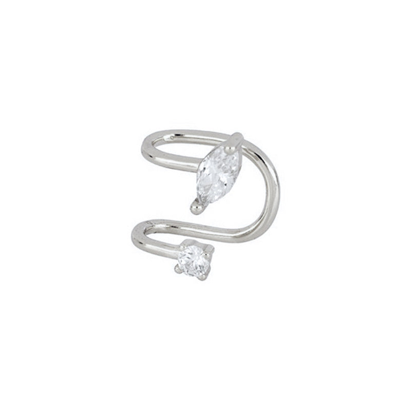 Double Layer 18k Earrings Inlaid With Zircon