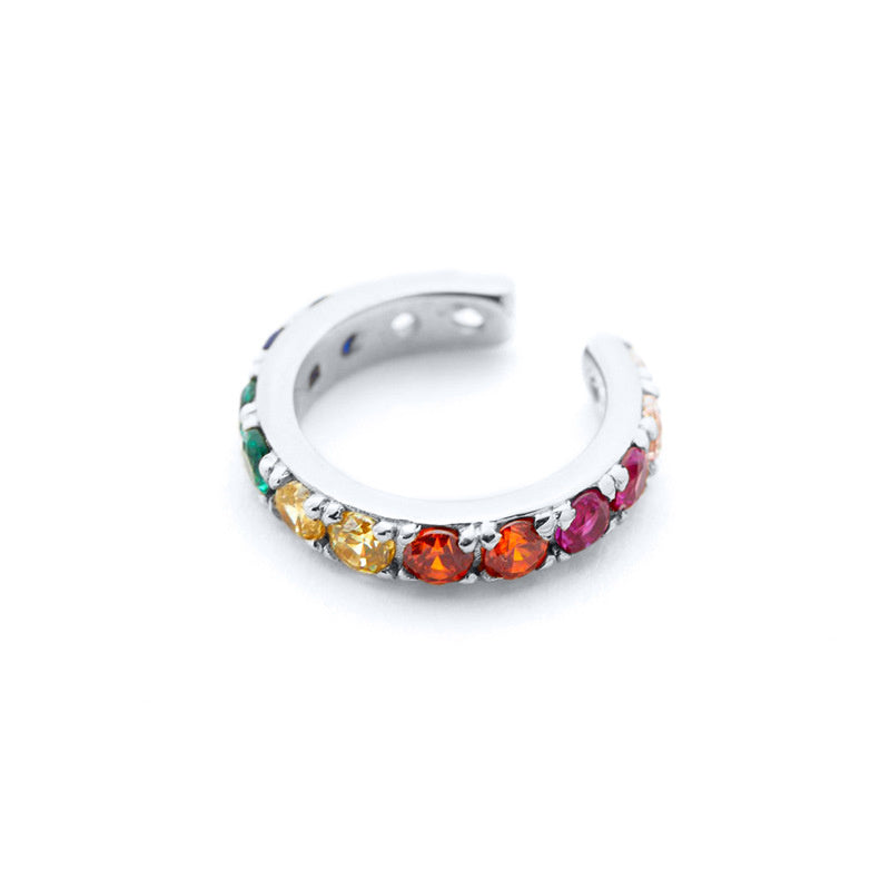 Double Layer 18k Earrings Inlaid With Zircon