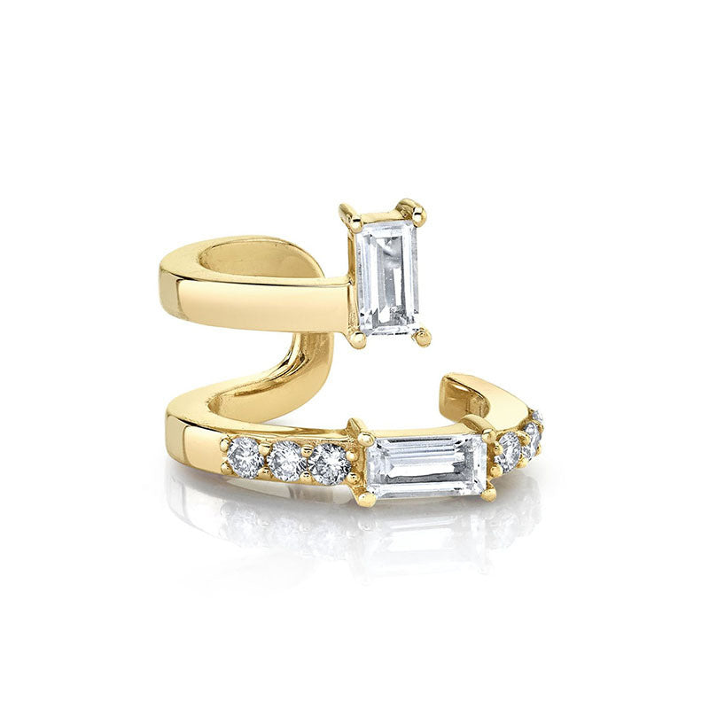 Double Layer 18k Earrings Inlaid With Zircon