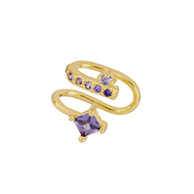 Double Layer 18k Earrings Inlaid With Zircon