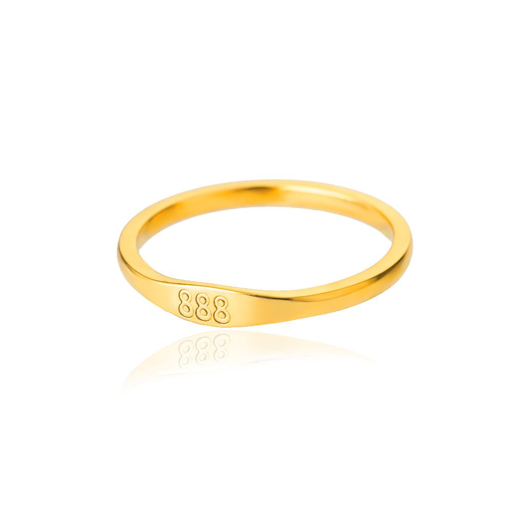 Simple Digital Stainless Steel Ring