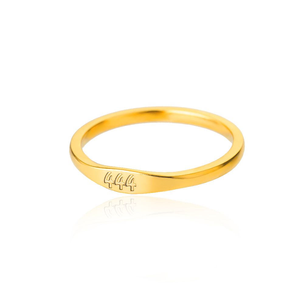 Simple Digital Stainless Steel Ring