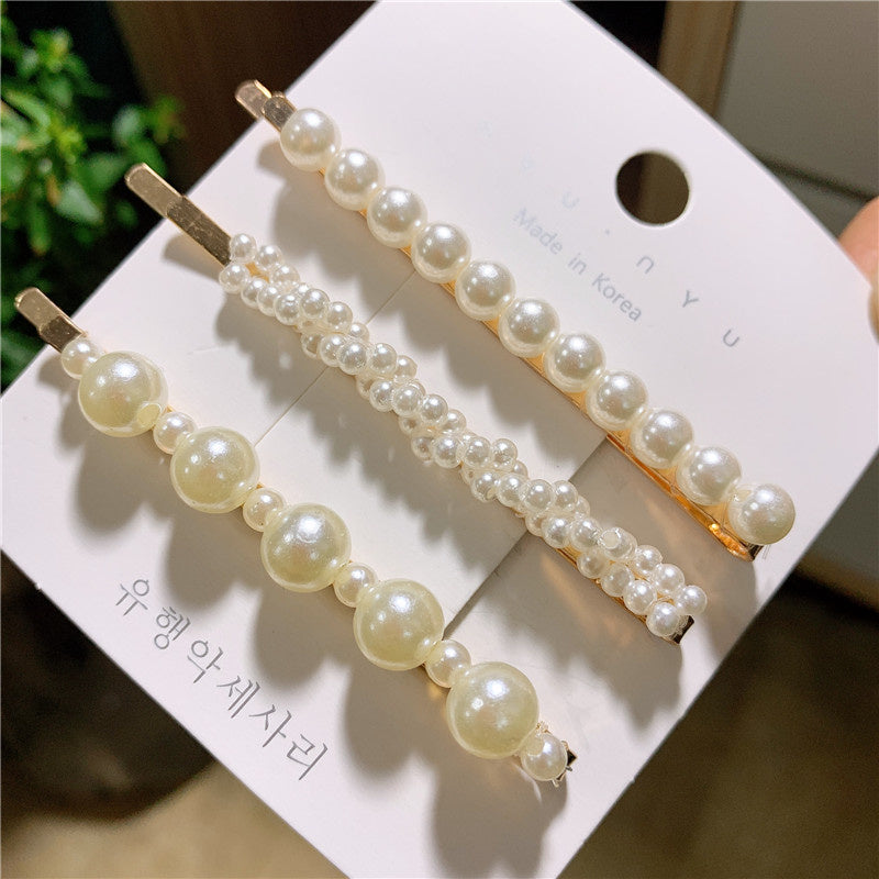 Pearl One-word Hair Clip Girly Accessories