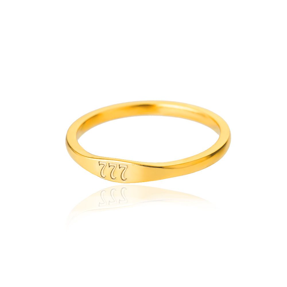 Simple Digital Stainless Steel Ring