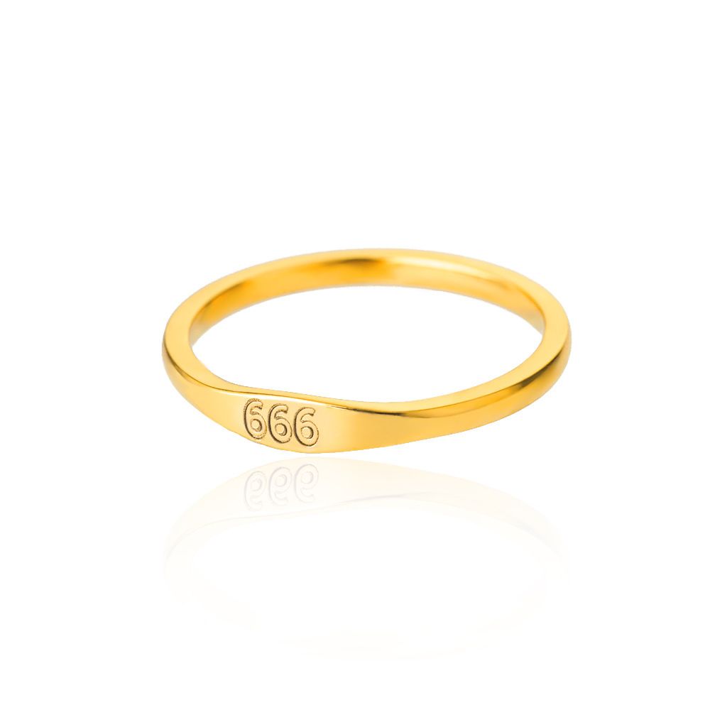 Simple Digital Stainless Steel Ring