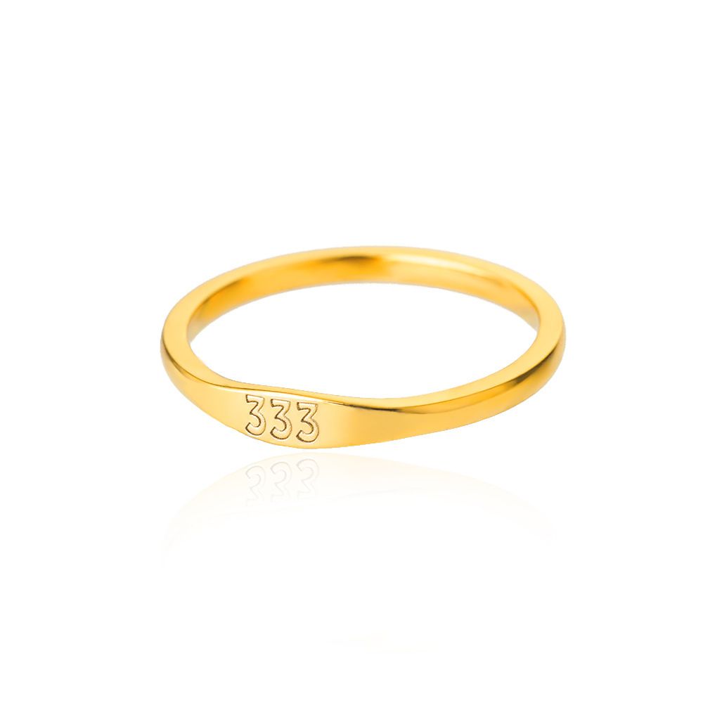 Simple Digital Stainless Steel Ring