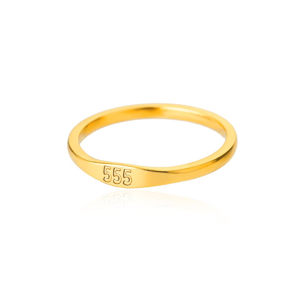 Simple Digital Stainless Steel Ring