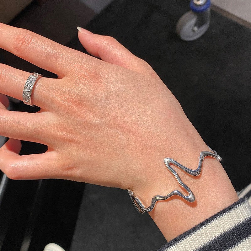 Ecg Design Irregular Bracelet Female Wave