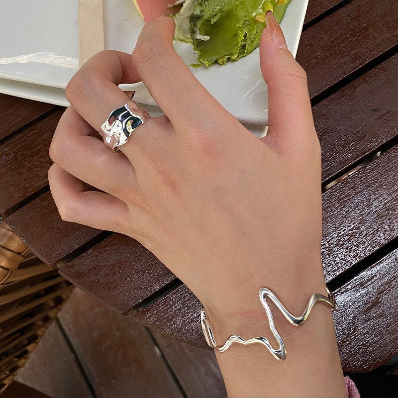 Ecg Design Irregular Bracelet Female Wave