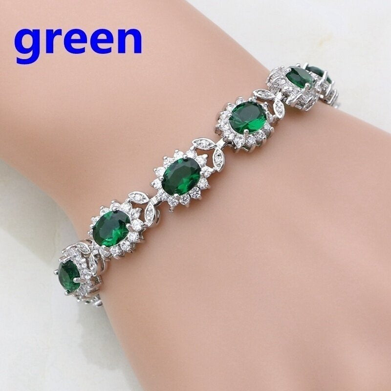Women's Inlaid Diamond Cross Bracelet