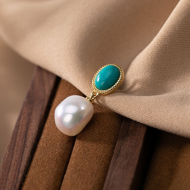 Sterling Silver Natural Pearl Earrings