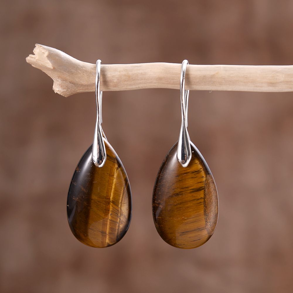 Natural Crystal Water Drop Earrings Female