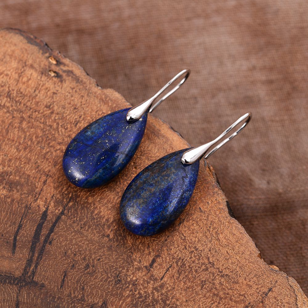 Natural Crystal Water Drop Earrings Female