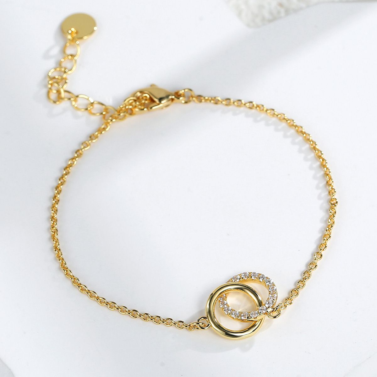 Simple Copper Plated Genuine Gold Bracelet