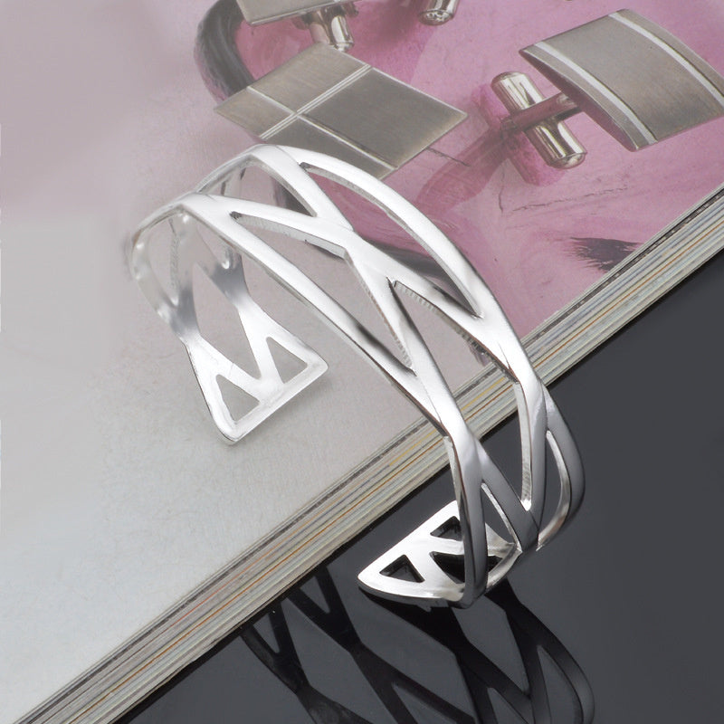 Trend Jewelry Silver Plated Cross Bracelet