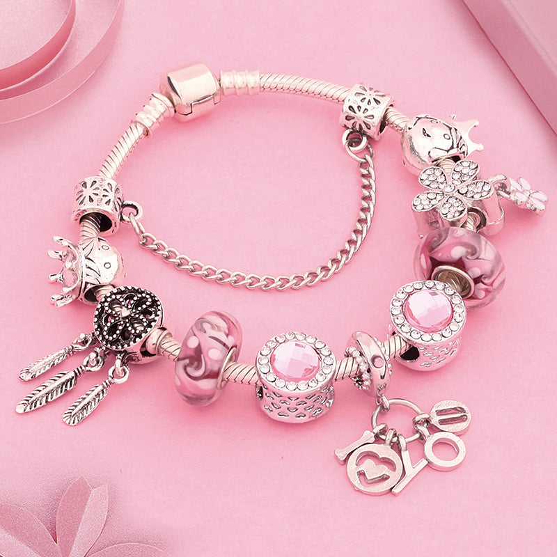 Women's Fashionable Romantic Glass Bead Bracelet