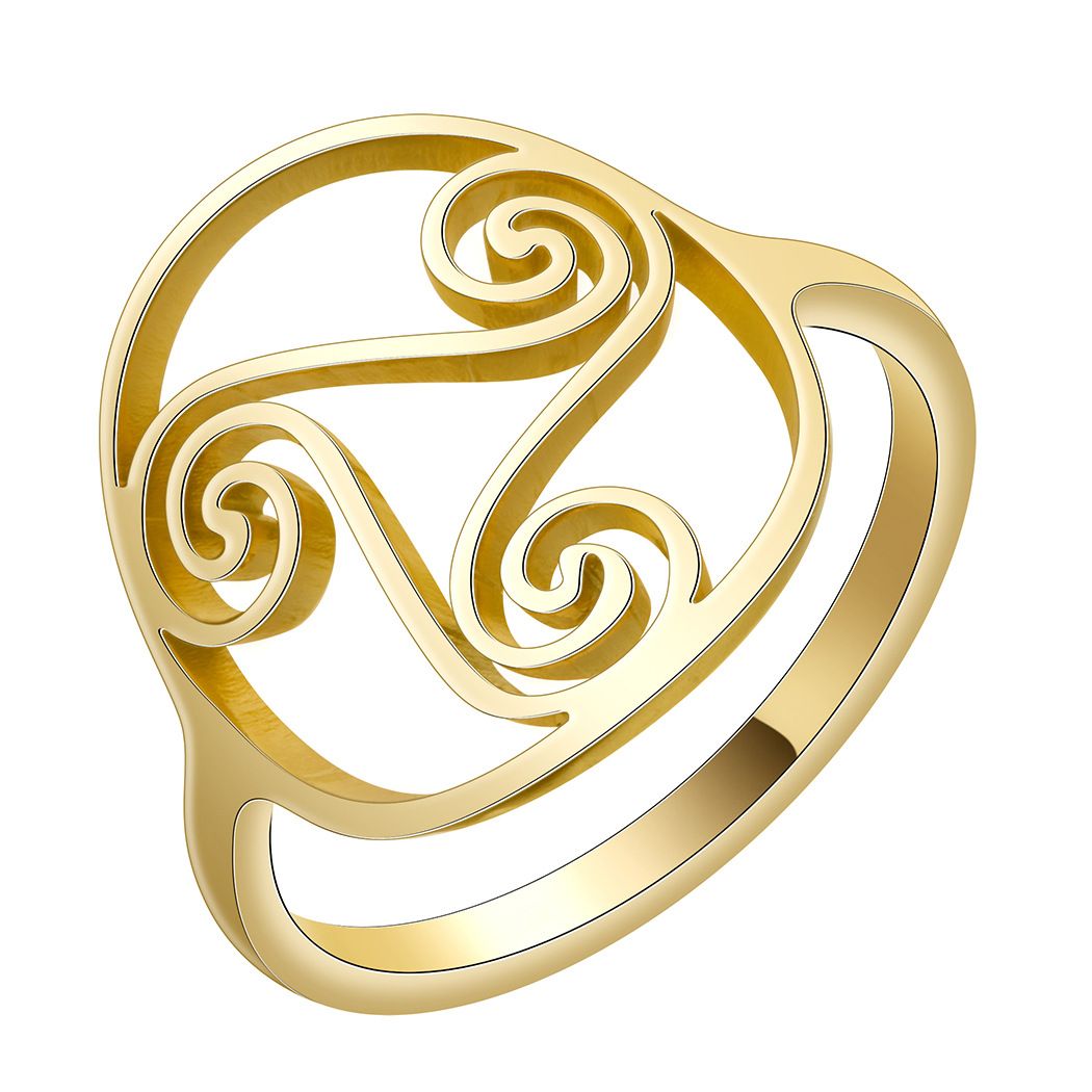 Fashion New Stainless Steel Three-rotor Ring