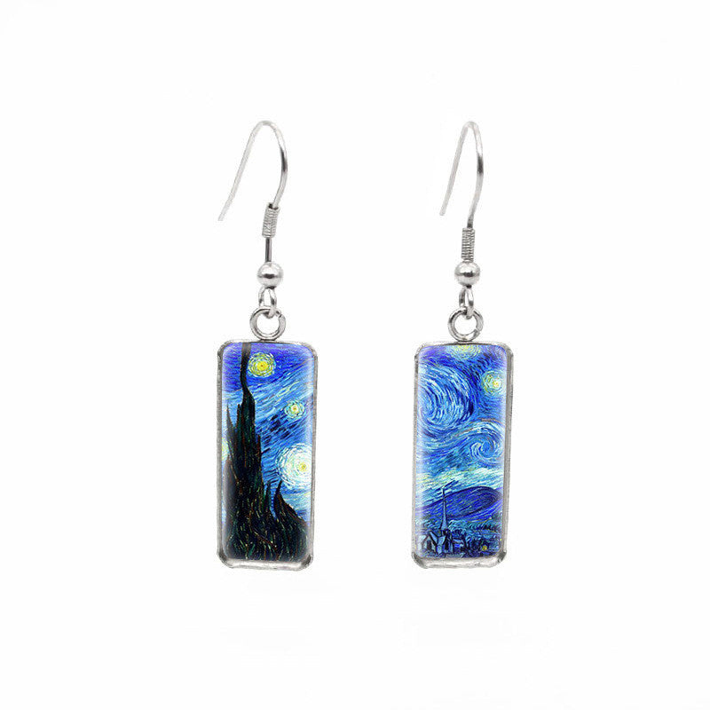 Van Gogh Painting Starry Sky Jewelry Popular Earrings