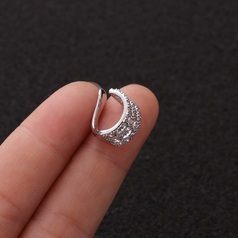 Zircon U-shaped Ear Clip Creative Without Pierced Ears