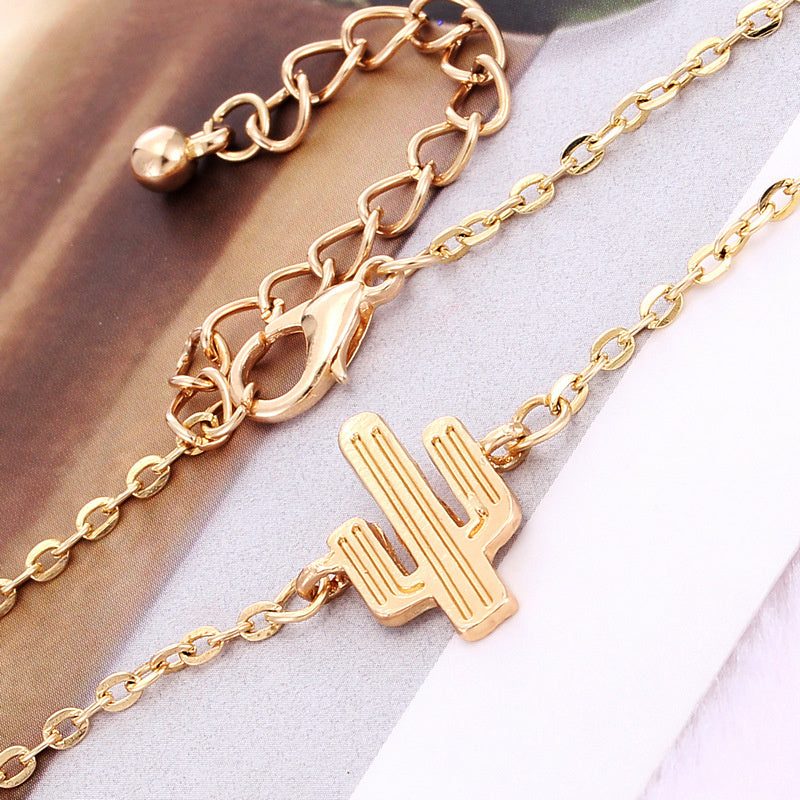Triangle Knotted LOVE Letter Cactus Bracelet