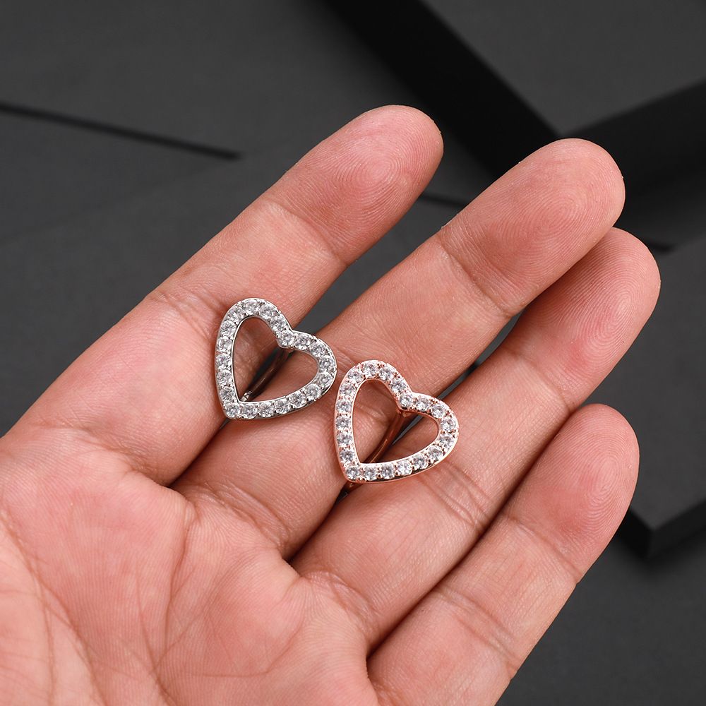 New Heart-shaped Zircon Navel Pin Piercing Ornament