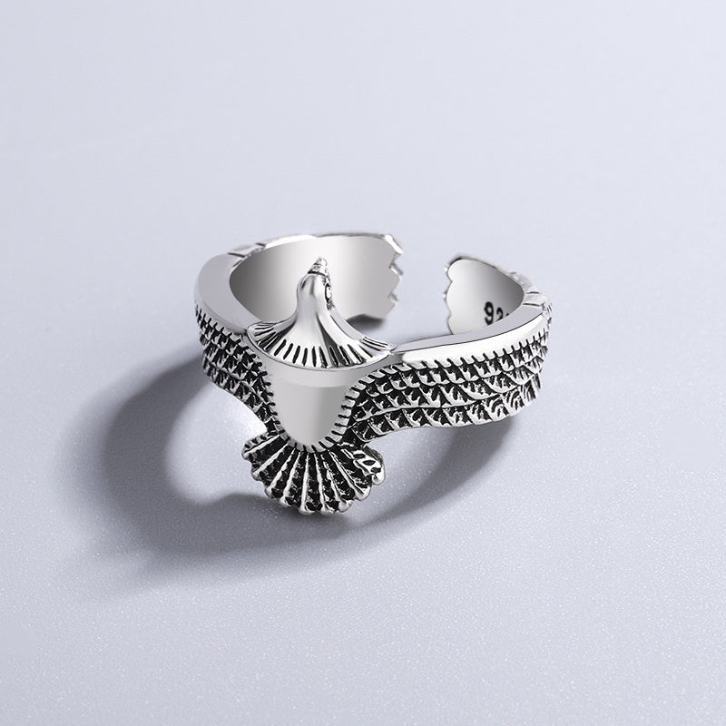 Vintage Temperament Personality Old Eagle Ring