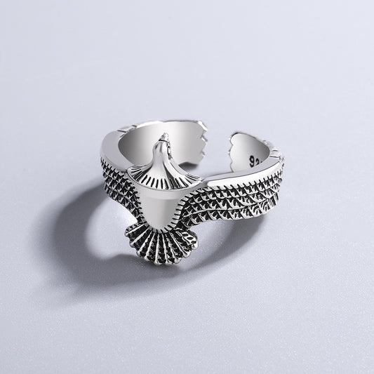 Vintage Temperament Personality Old Eagle Ring