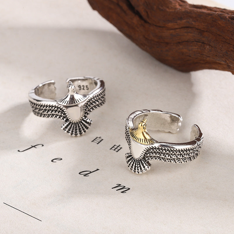 Vintage Temperament Personality Old Eagle Ring