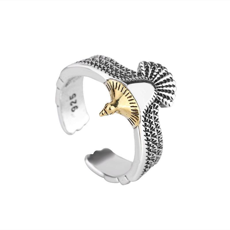 Vintage Temperament Personality Old Eagle Ring