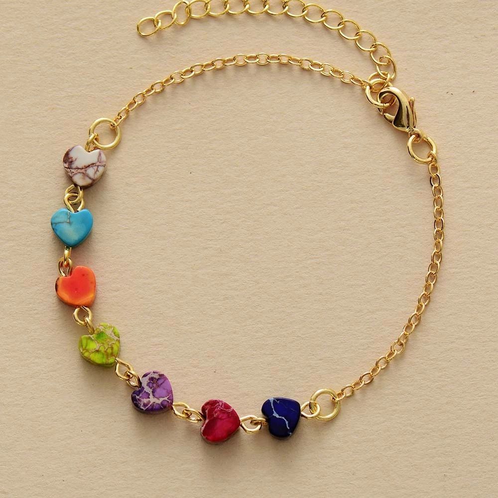 Natural Colorful Emperor Stone Love Bracelet