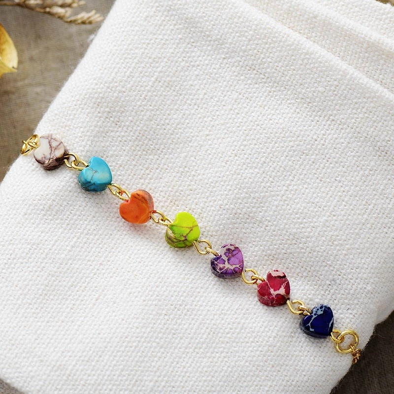 Natural Colorful Emperor Stone Love Bracelet