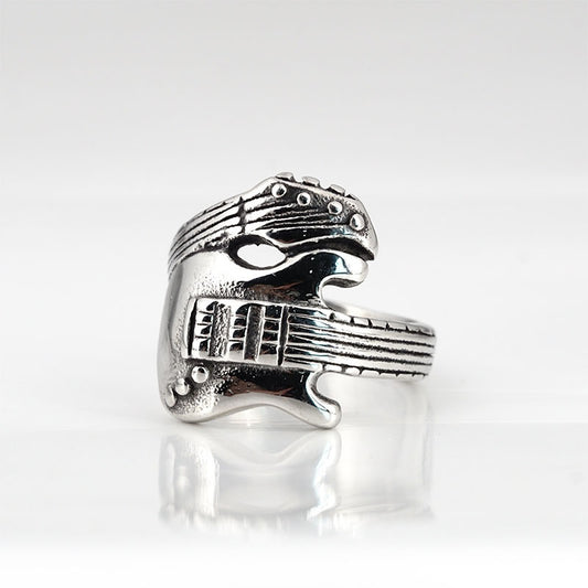 Retro Punk Titanium Steel Ring Men's Personality Wide Ring