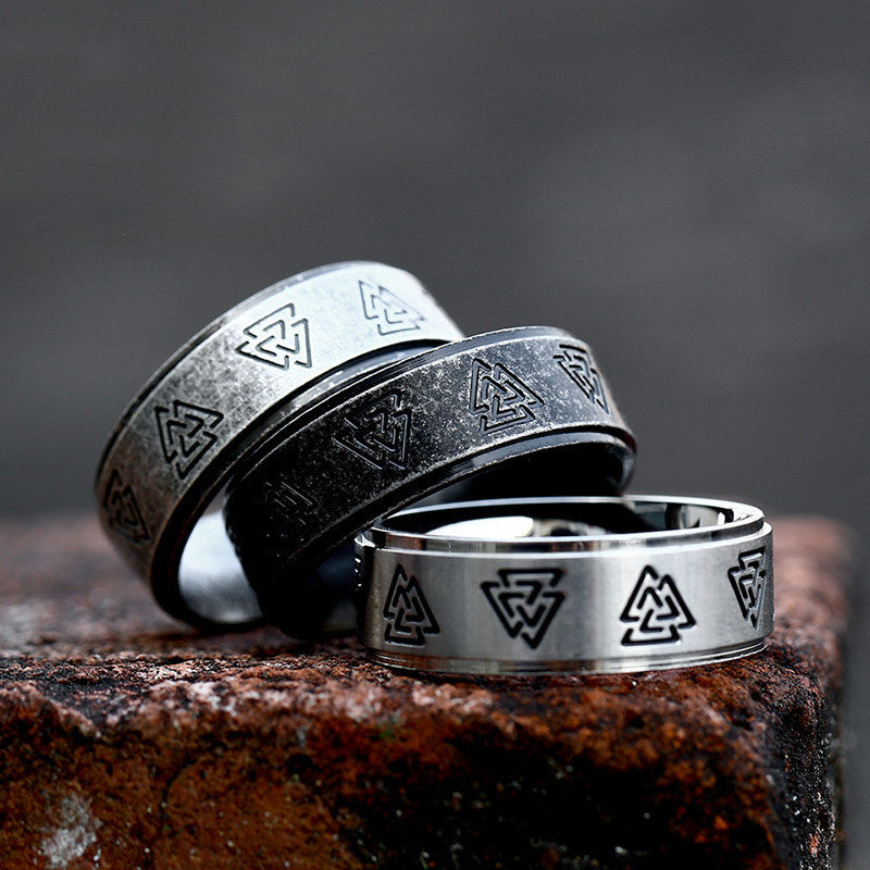 Korean Simple Vintage Stainless Steel Ring
