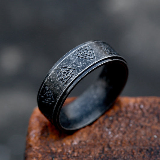 Korean Simple Vintage Stainless Steel Ring
