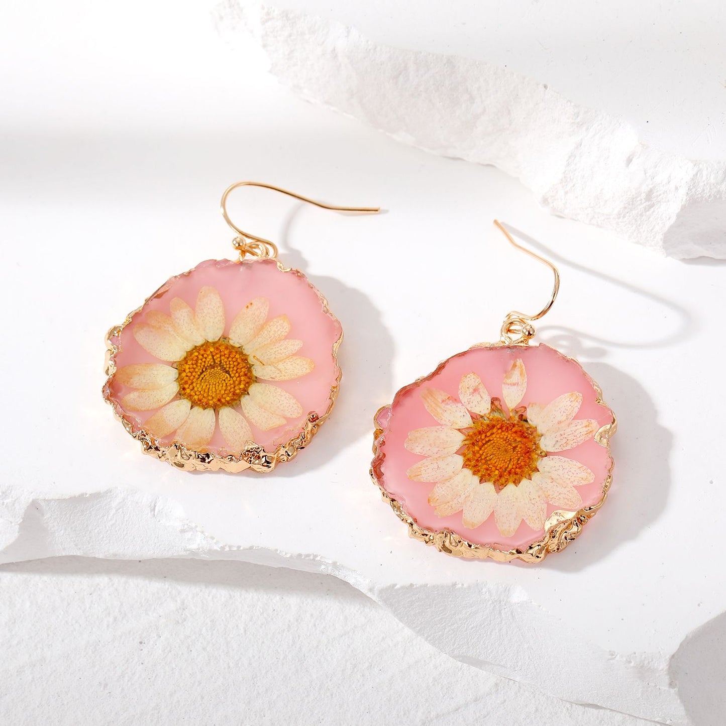 Original Daisy Dry Flower Earrings