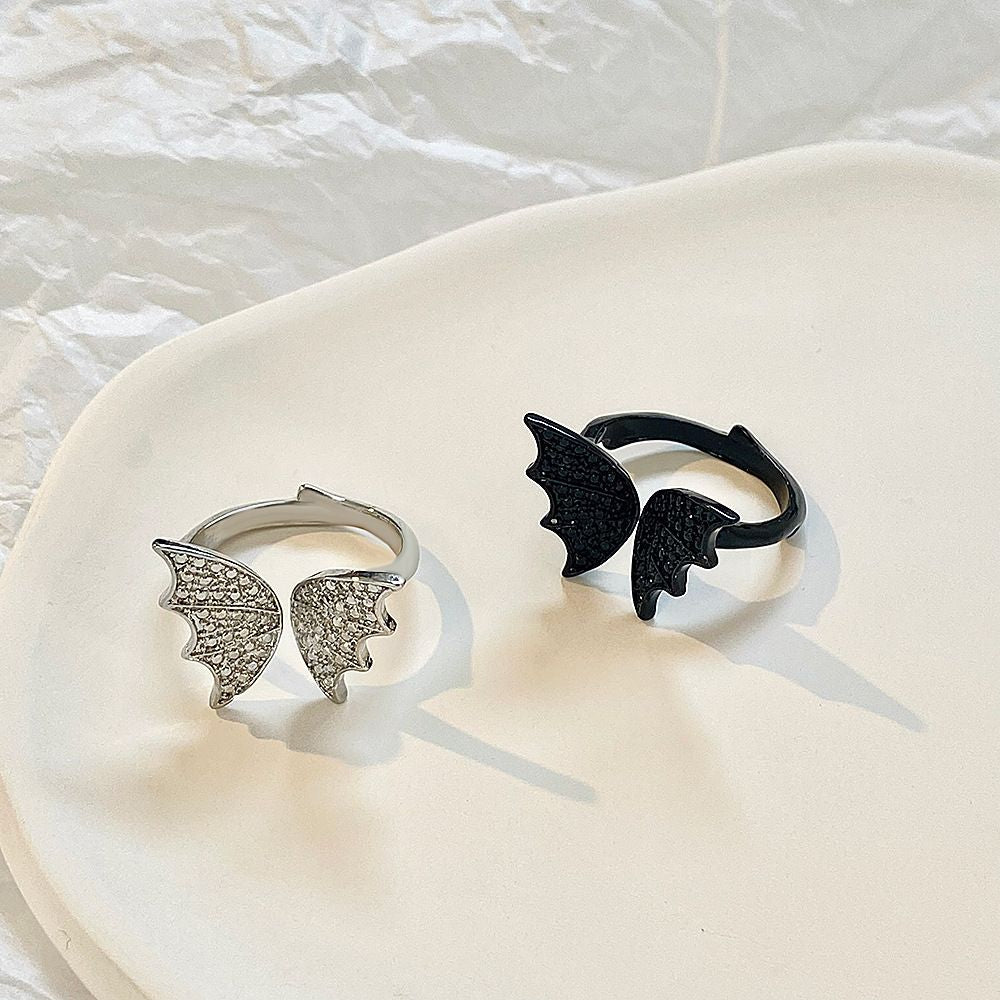 Big Butterfly Ring Vintage Adjustable Mesh Red Ins Food
