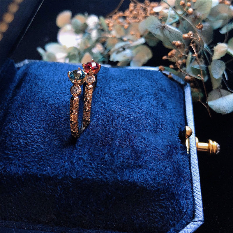 Garnet Topaz Vintage Women's Ring