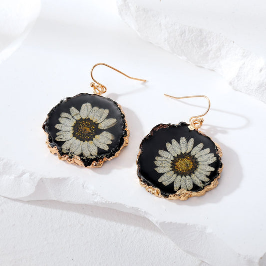Original Daisy Dry Flower Earrings