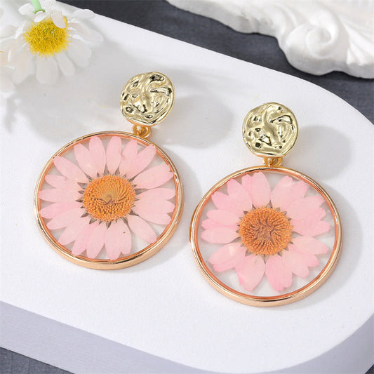 Versatile Transparent Dry Flower Earrings