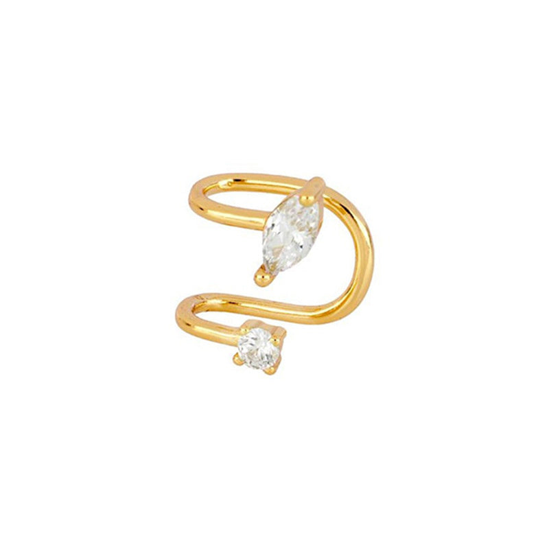 Double Layer 18k Earrings Inlaid With Zircon