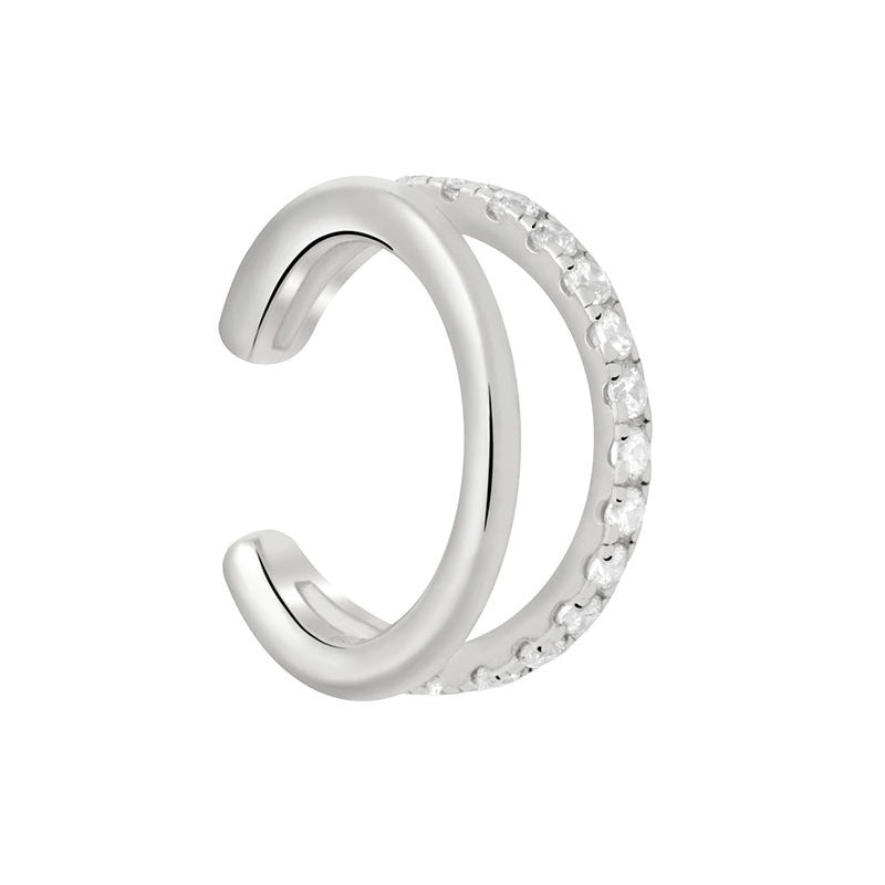 Double Layer 18k Earrings Inlaid With Zircon